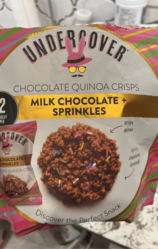 Undercover Chocolate Quinoa Crisps Milk Chocolate + Sprinkles