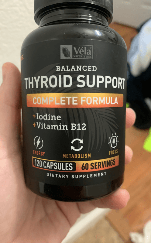 Vela Nutrition Balanced Thyroid Support Complete Formula +Iodine +Vitamin B12 Dietary Supplement