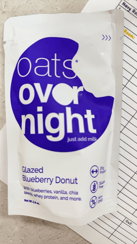 Oats Overnight Glazed Blueberry Donut