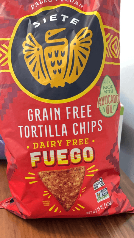 Siete Grain Free Tortilla Chips Dairy Free Fuego