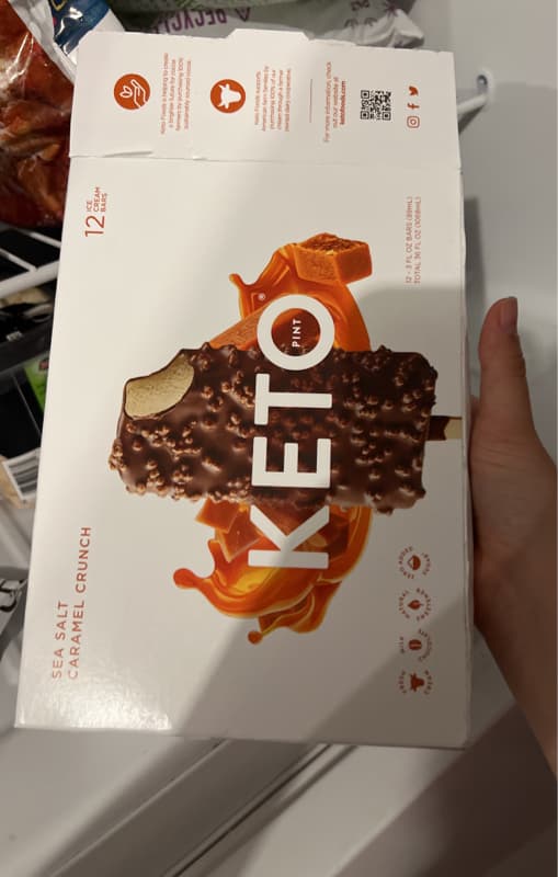 Keto Pint Sea Salt Caramel Crunch, 12 Ice Cream Bars