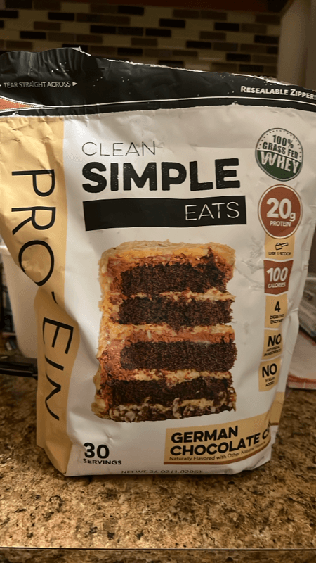 Clean Simple Eats Protein Powder German Chocolate Cake