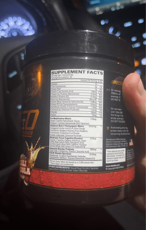 Ehplabs Oxyshred Hardcore Thermogenic Fat Burner Cali Cola