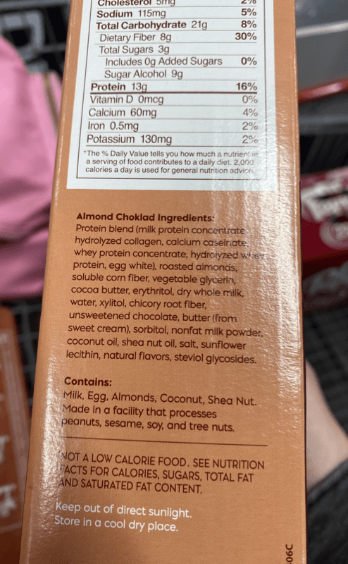 Nick'S Swedish-Style Milk Chocolate Coated Almond And Protein Bar