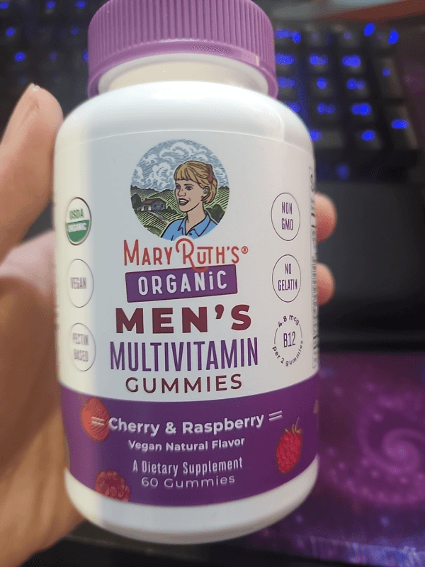 Mary Ruth'S Cherry & Raspberry Organic Men'S Multivitamin Gummies