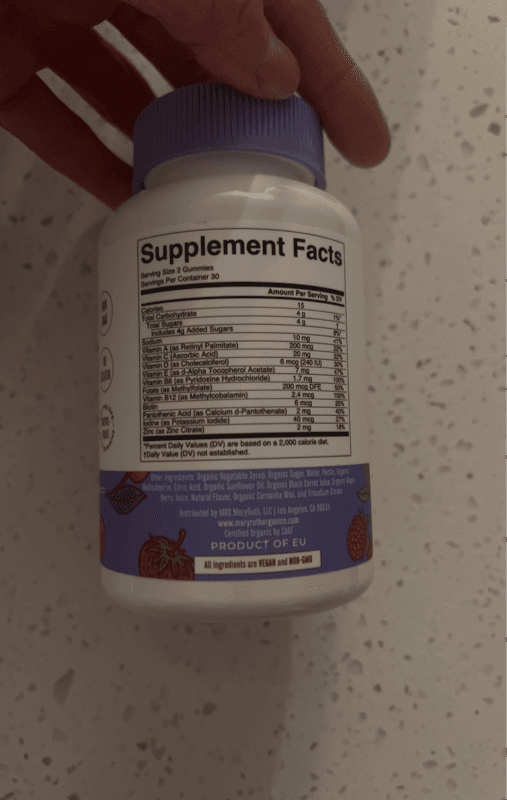 Mary Ruth'S Kids Mixed Berry & Cherry Organic Multivitamin Gummies