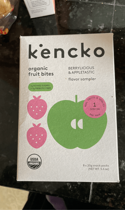 Kencko Organic Fruit Bites Variety Pack Berrylicious & Appletastic
