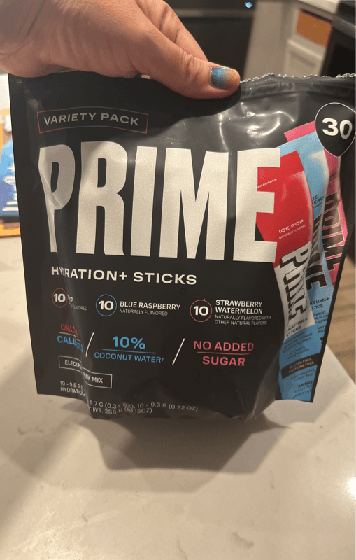 Prime Hydration+ Ice Pop, Blue Raspberry, Strawberry Watermelon Electrolyte Drink Mix Variety