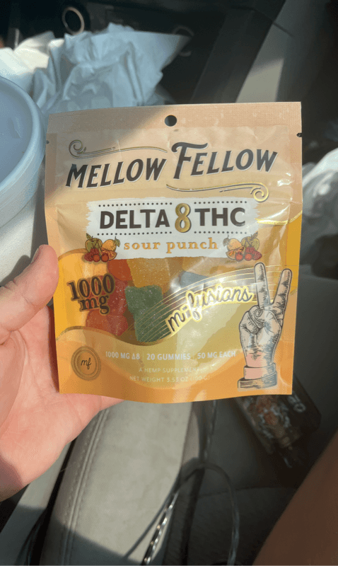 Mellow Fellow Delta 8 Thc Sour Punch M-Fusions 20 Gummies