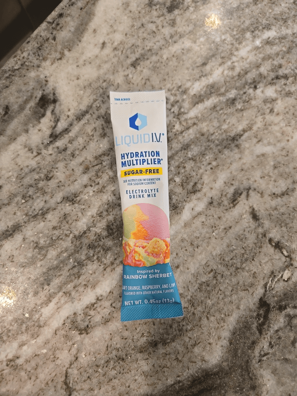 Liquid I.V. Hydration Multiplier Sugar-Free Rainbow Sherbet Electrolyte Drink Mix