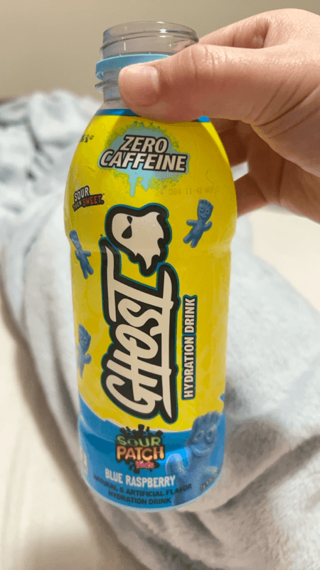 Ghost Hydration Drink Zero Caffeine Sour Patch Blue Kids Raspberry Flavor