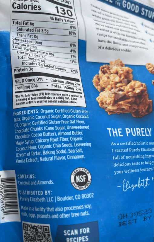 Purely Elizabeth Chocolate Chip Cookie Granola