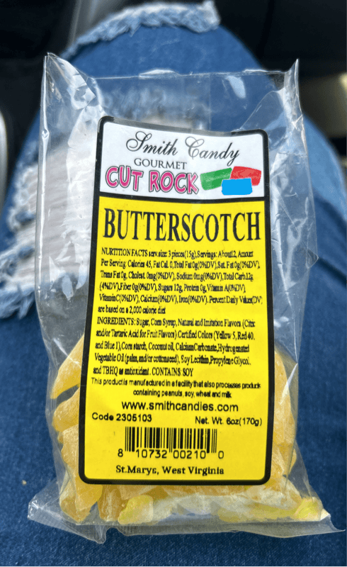 Smith Candy Gourmet Cut Rock Butterscotch