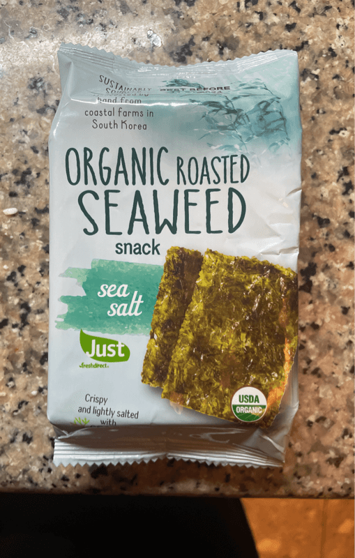 Just Fresh Direct Organic Roasted Sea Salt Seaweed Snack