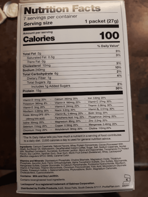 Profile Peppermint Mocha Naturally Flavored Shake