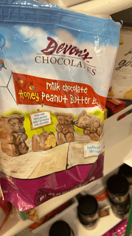 Devon'S Chocolates Milk Chocolate Honey Peanut Butter Bears