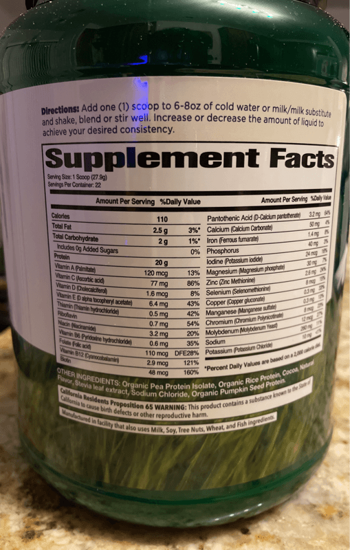 Vitaminway Organic Protein Rich Chocolate Dietary Supplement