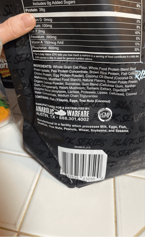 Anabolic Warfare Meal Replacement Protein Blueberry Crumb Cake