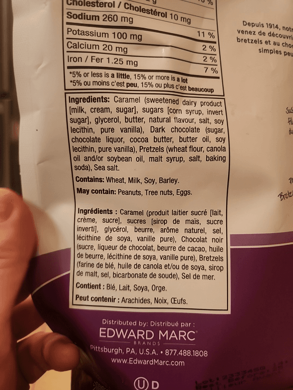 Edward Marc Snappers Caramel & Pretzel Cluster Dark Chocolate Sea Salt