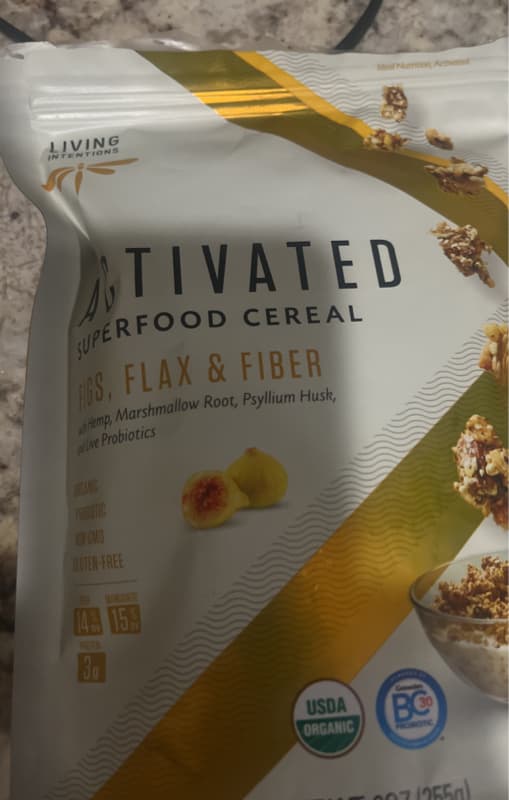 Living Intentions Figs, Flax & Fiber Activated Superfood Cereal