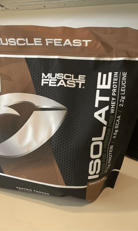 Muscle Feast Isolate Grass Fed + Hormone Whey Powder Chocolate Flavor