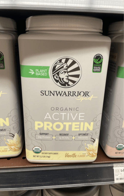 Sunwarrior Vanilla Flavor Organic Active Protein
