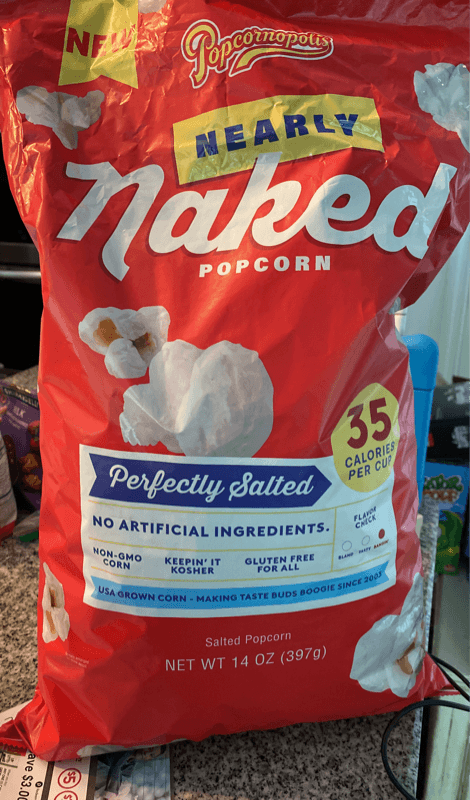 Popcornopolis Nearly Naked Popcorn Perfectly Salted