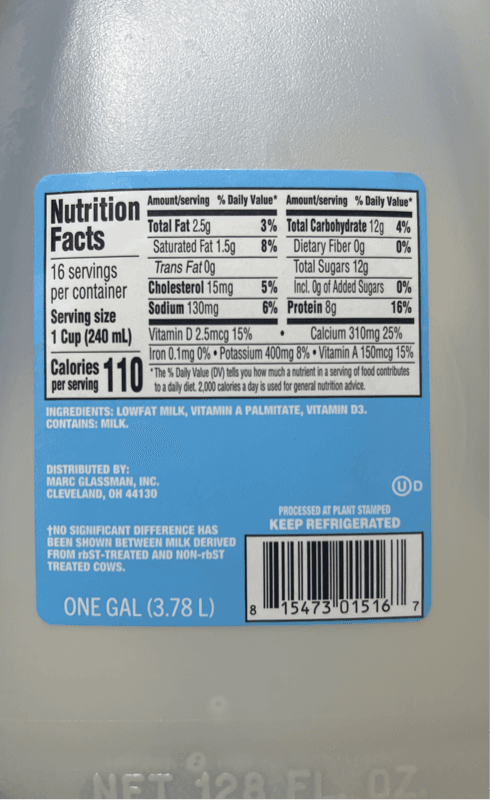 Marc'S Lowfat Milk 1 Gallon