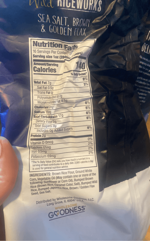 Wild Riceworks Sea Salt, Brown & Golden Flax Gourmet Rice Snacks