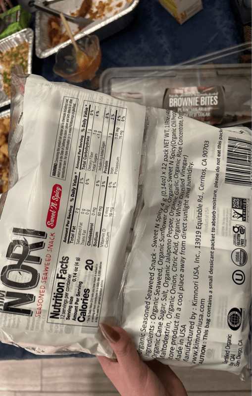 Kc Kimnori Sweet N Spicy Seaweed Snack