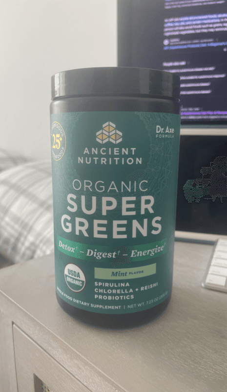 Ancient Nutrition Organic Supergreens Mint Flavor
