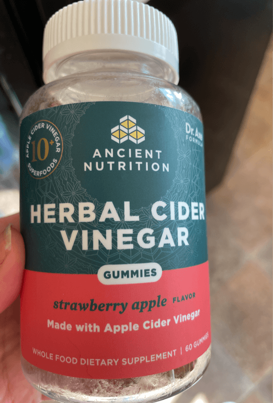 Ancient Nutrition Strawberry Apple Flavor Herbal Cider Vinegar Gummies