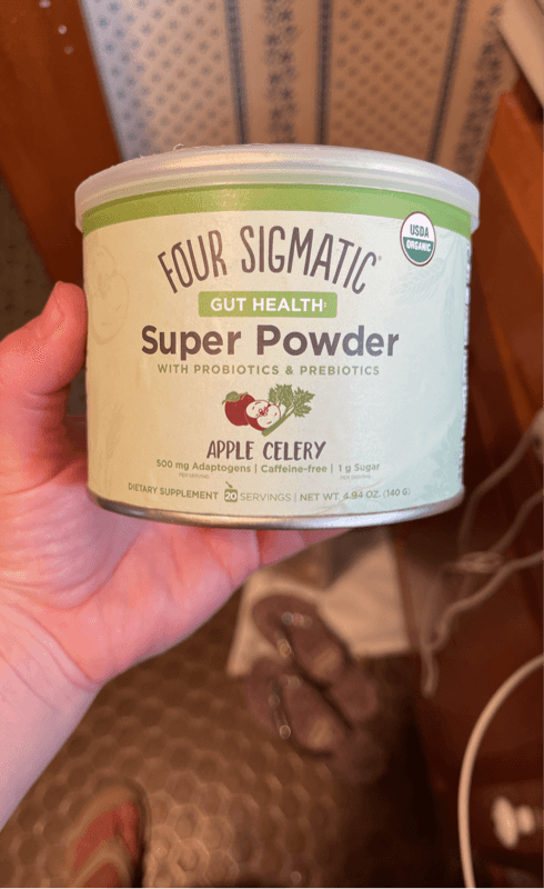 Four Sigmatic Gut Health Super Powder With Probiotics & Prebiotics Apple Celery Dietary Supplement