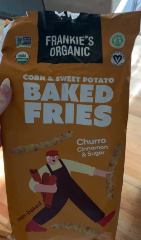 Frankie'S Organic Corn & Sweet Potato Baked Fries Churro Cinnamon & Sugar