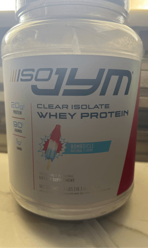Iso Jym Clear Isolate Whey Protein Powder Bombsicle Flavor