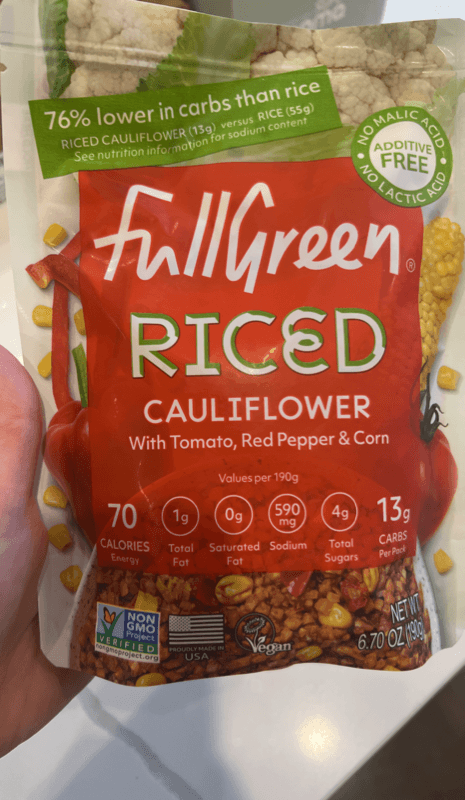 Fullgreen Riced Cauliflower With Tomato, Red Pepper & Corn
