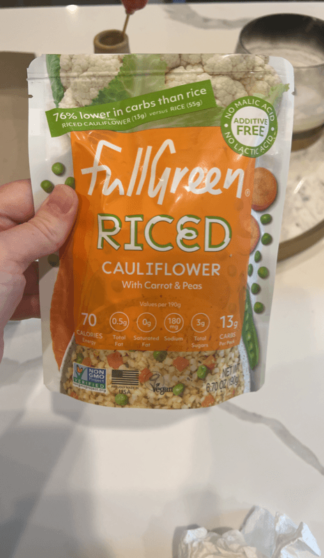 Fullgreen Riced Cauliflower With Carrots & Peas