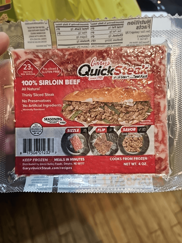Gary'S Quicksteak Thinly Sliced Steak Sirloin Beef