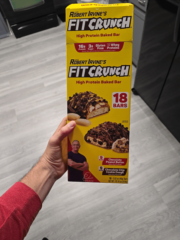 Chef Robert Irvine'S Fit Crunch Chocolate Peanut Butter & Chocolate Chip Cookie Dough Protein Bar