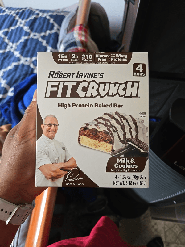 Chef Robert Irvine'S Fit Crunch Milk & Cookies High Protein Baked Bar