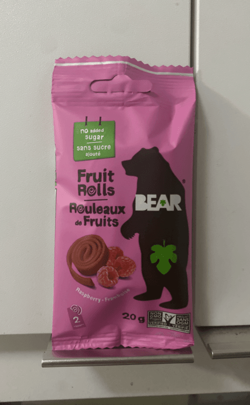 Bear Raspberry Fruit Rolls