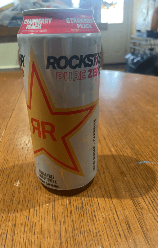 Rockstar Pure Zero Strawberry Peach Energy Drink