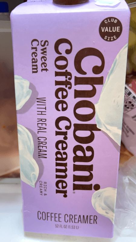Chobani Coffee Creamer Sweet Cream