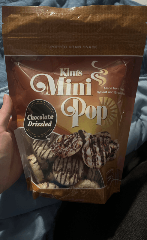 Kim'S Mini Pop Chocolate Drizzled Popped Grain Snack
