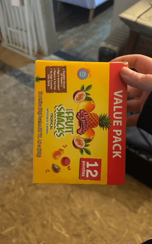 Yumy Yumy Fruit Snacks Tropical Value Pack 12 Pouches