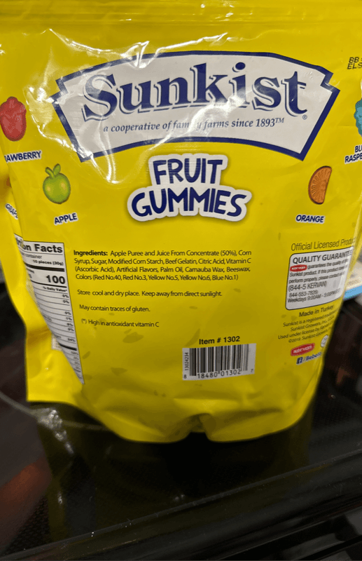 Sunkist Fruit Gummies Mixed Fruit