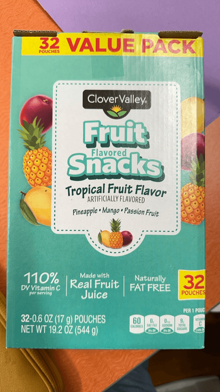 Clover Valley Fruit Flavored Snacks Tropical Fruit Flavor