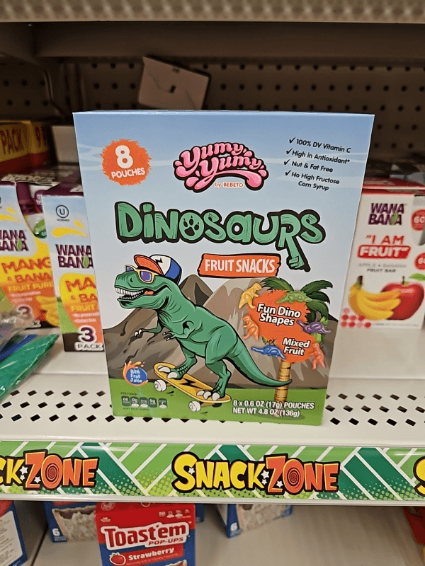 Yumy Yumy Dinosaurs Fruit Snacks 8 X Pouches
