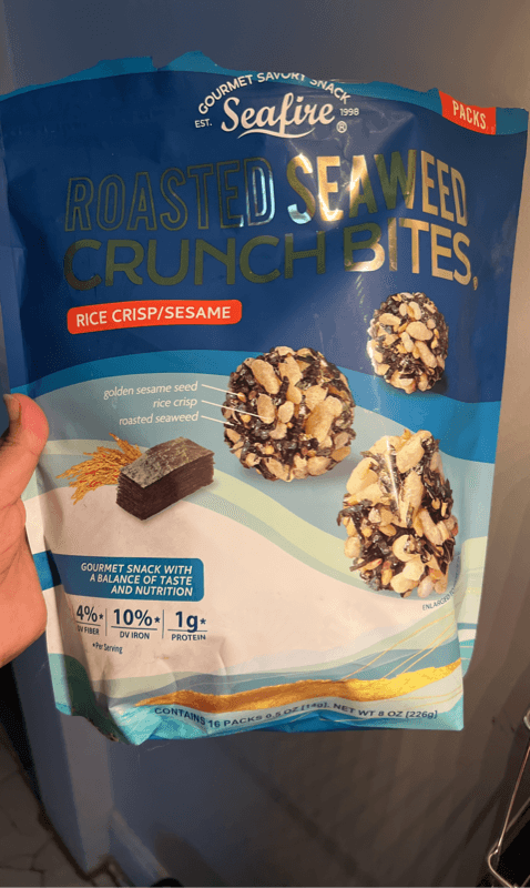 Seafire Roasted Seaweed Crunch Bites Rice Crisp/Sesame