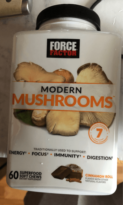 Force Factor Modern Mushrooms Cinnamon Roll Flavor With Other Natural Flavors Superfood Soft Chews Dietary Supplement